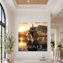 Luxuriöse Yacht bei Sonnenuntergang, Poster oder Fine Art Print
