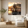 Luxuriöse Yacht bei Sonnenuntergang, Poster oder Fine Art Print