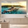Luxusyacht am Tropenstrand als Acrylbild oder Poster