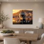 Luxus Yacht vor Küstenstadt als Wandbild oder Fine Art Print