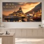 Luxuriöse Hafenlandschaft als Leinwand oder Acrylbild