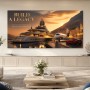 Luxuriöse Hafenlandschaft als Leinwand oder Acrylbild