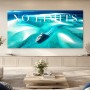 Luxuriöse Yacht vor türkisblauem Meer, Wandbild oder Fine Art Print