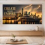 Luxus Wandbild oder Gallery Print mit Skyline und Yacht