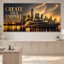 Luxus Wandbild oder Gallery Print mit Skyline und Yacht