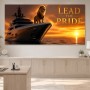 Löwe auf Luxusjacht, Wandbild oder Leinwand für markante Räume