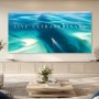 Karibisches Meer mit Boot, Wandbild oder Fine Art Print