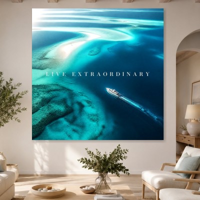 Maritime Küstenlandschaft als Leinwand oder Acrylglasbild