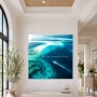 Maritime Küstenlandschaft als Leinwand oder Acrylglasbild