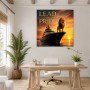Löwenmotiv auf Luxusjacht als Wandbild oder Kunstdruck