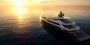 Luxusyacht bei Sonnenuntergang als Wandbild oder Fine Art Print