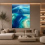 Türkisblaue Lagune mit Boot, Wandbild oder Poster