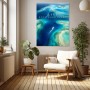Türkisblaue Lagune mit Boot, Wandbild oder Poster