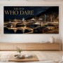 Luxus Wandbild oder Fine Art Print mit Yachten und Sportwagen bei Nacht