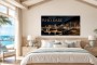 Luxus Wandbild oder Fine Art Print mit Yachten und Sportwagen bei Nacht