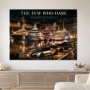 Luxuriöse Yachten und Skyline als Wandbild oder Fine Art Print