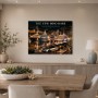 Luxuriöse Yachten und Skyline als Wandbild oder Fine Art Print