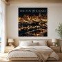 Luxuriöse Hafenstadt bei Nacht als Gallery Print oder Acrylbild