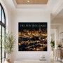 Luxuriöse Hafenstadt bei Nacht als Gallery Print oder Acrylbild