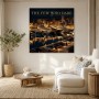 Luxuriöse Hafenstadt bei Nacht als Gallery Print oder Acrylbild