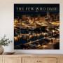 Luxuriöse Hafenstadt bei Nacht als Gallery Print oder Acrylbild