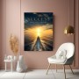 Yacht im Sonnenuntergang als Wandbild oder Leinwand