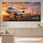 Eleganter Privatjet am Sonnenuntergang, Luxus Wandbild oder Fine Art Print