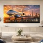Eleganter Privatjet am Sonnenuntergang, Luxus Wandbild oder Fine Art Print