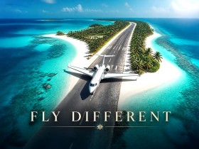 Luxus Wandbild oder Gallery Print mit tropischer Flugzeugkulisse