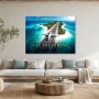 Luxus Wandbild oder Gallery Print mit tropischer Flugzeugkulisse