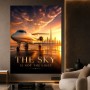 Luxus Wandbild oder Fine Art Print mit Flugzeug und Skyline