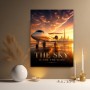 Luxus Wandbild oder Fine Art Print mit Flugzeug und Skyline