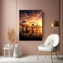 Luxus Wandbild oder Fine Art Print mit Flugzeug und Skyline