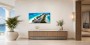 Karibische Inselpiste mit Jet als Leinwand oder Acrylbild
