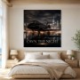Elegantes Nachtmotiv mit Jet als Acrylbild und Luxus Wandbild