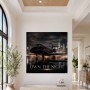 Elegantes Nachtmotiv mit Jet als Acrylbild und Luxus Wandbild