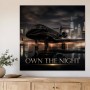 Elegantes Nachtmotiv mit Jet als Acrylbild und Luxus Wandbild