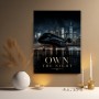 Luxuriöses Wandbild und Fine Art Print mit Nachtflug über der Skyline