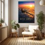 Elegantes Wandbild oder Fine Art Print mit Jet über den Wolken