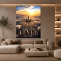 Flugzeug über den Wolken, Poster oder Leinwand für moderne Räume