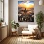 Flugzeug über den Wolken, Poster oder Leinwand für moderne Räume