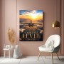 Flugzeug über den Wolken, Poster oder Leinwand für moderne Räume