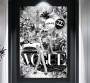 Monochromes Mode-Collage Wandbild mit Pariser Motiv