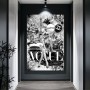 Monochromes Mode-Collage Wandbild mit Pariser Motiv