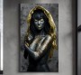 Elegante Frauenfigur mit Goldakzenten als abstrakter Kunstdruck