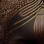 Edles Wandbild mit abstraktem Frauenporträt in Gold und Schwarz