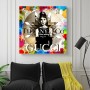 Buntes Fashion-Porträt als moderner Pop Art Leinwanddruck