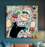 Pop Art Leinwandbild mit Comic-Matrose und Magazin-Collage