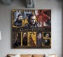 Fantasy-Wandbild mit Drachenmotiv und edlen Porträts als Leinwanddruck