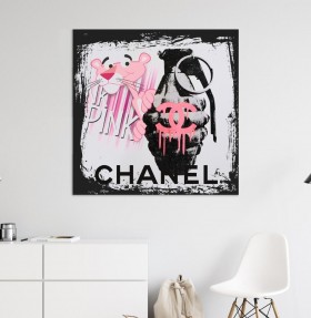 Pink Panther Wandbild als moderner Pop Art Kunstdruck